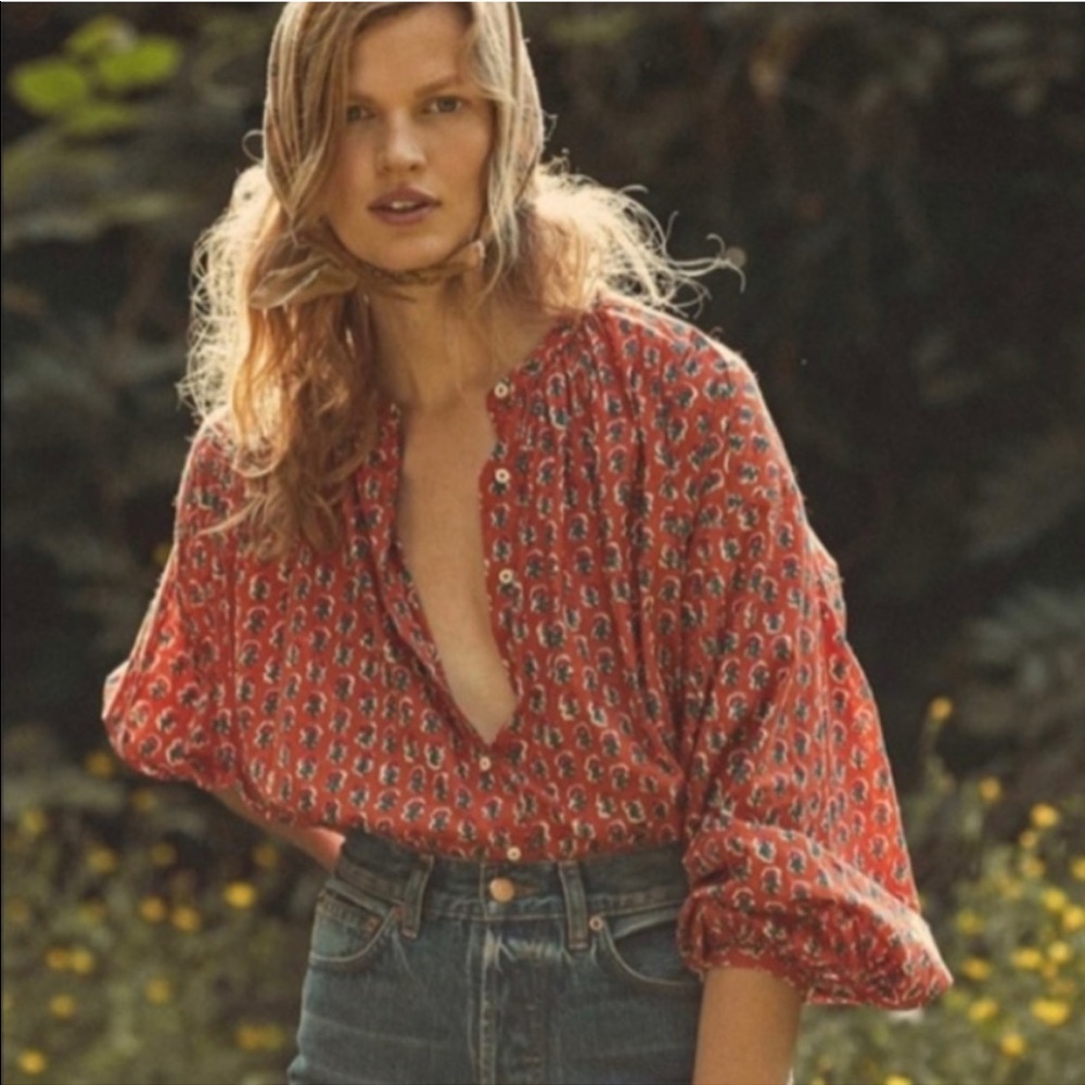 Doen The Jane Blouse Calico Canyon Blooms Size L